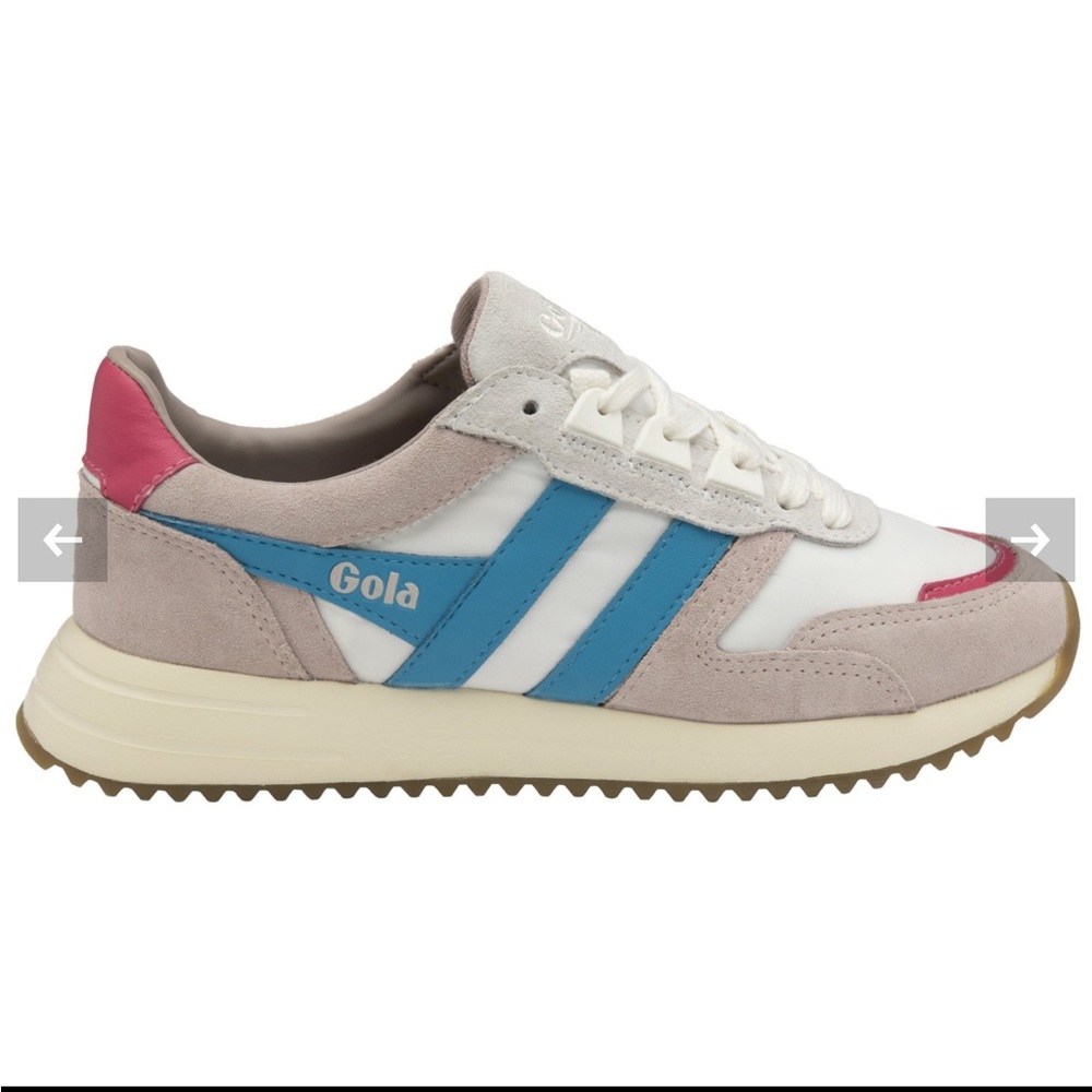 NIB GOLA Chicago sneakers in white/lagoon/fluro pink
